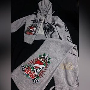 Original Ed Hardy Sweat Suit Set